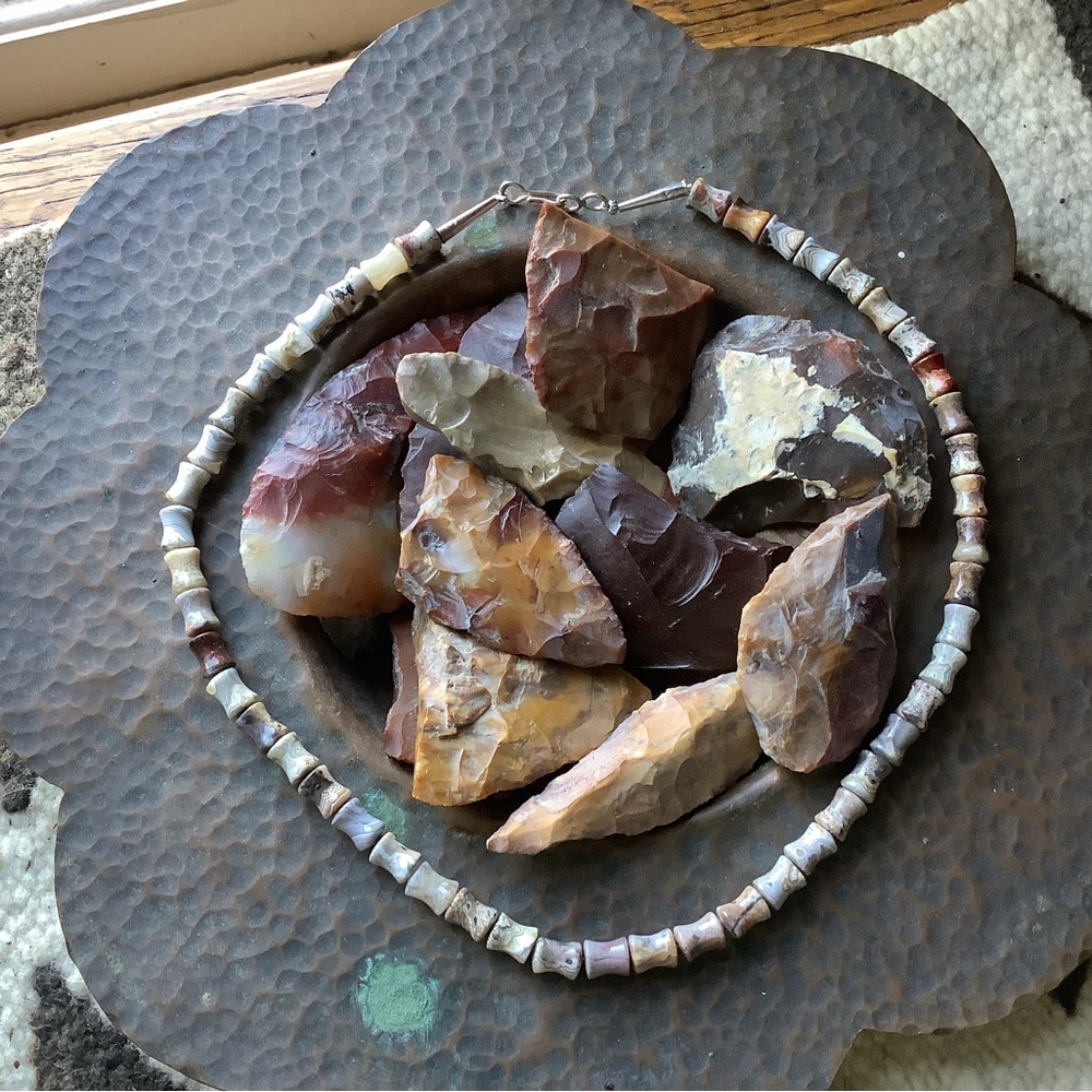 Jasper Beaded Necklace Sterling Native